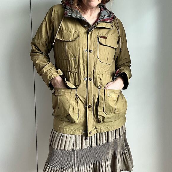 Vintage Penfield Utility Jacket Khaki Hooded Lined  Hiking Outdoor Gear Gopcore - Picture 1 of 14
